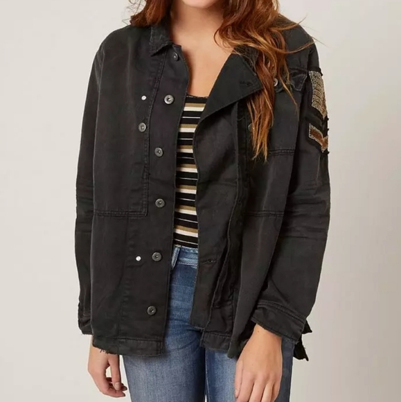 FREE PEOPLE Embellished Military Jacket - Picture 3 of 16